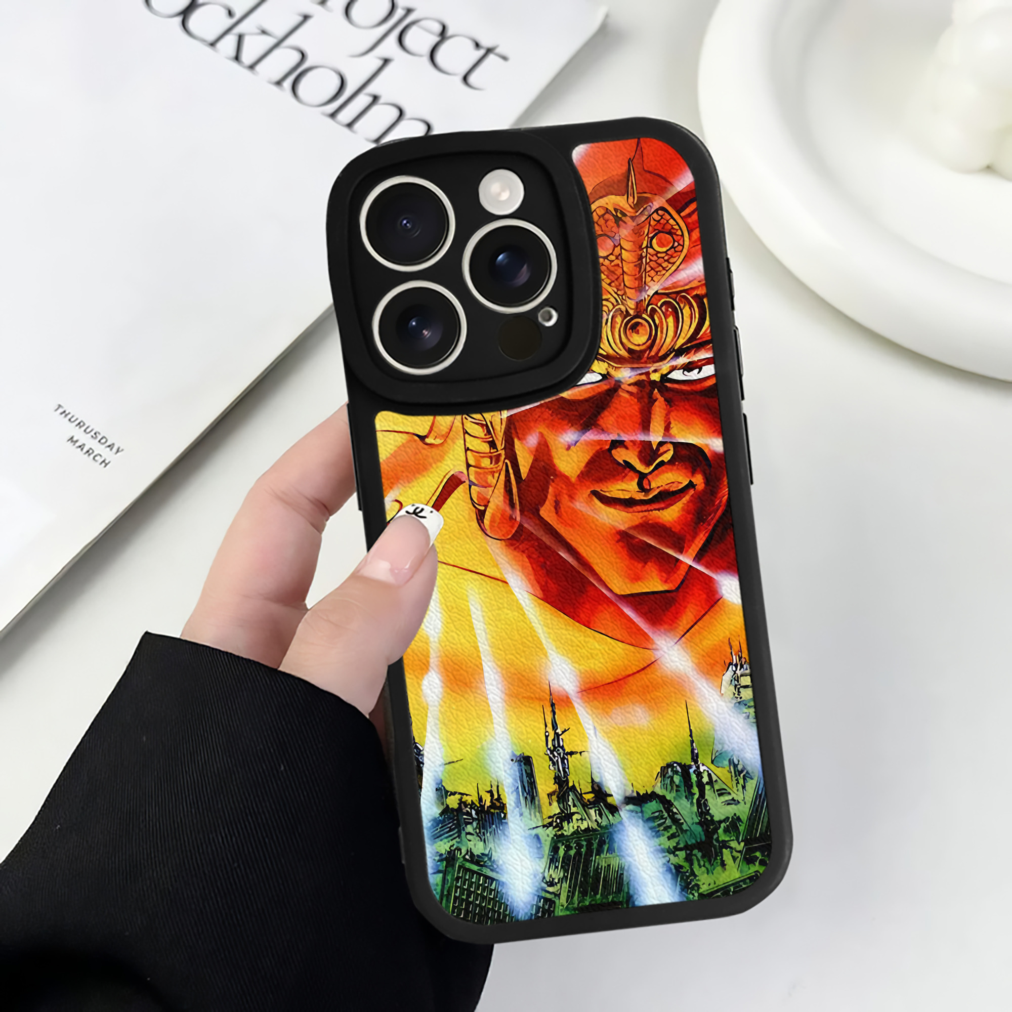 （画像用） 北斗の拳 Fist of the North Star 【iPhone 16シリーズ対応】シリコンスマホケース（レザー調） 材質：シリコン